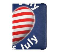 4 luglio Giorno dell'Indipendenza Rosso e Blu Amore Porta passaporto in pelle per donne di viaggio per viaggi Documenti Organizer Protector Documenti Organizer Titolare Accessori per le donne Ultra, 4