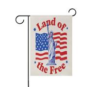 4 ° luglio Giorno dell'Indipendenza Terra di Free Blue Liberty bandiere all'aperto banner all'aperto per la decorazione del giardino 12x18 doppia faccia