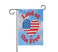 4 luglio Giorno dell'Indipendenza Terra di Free Rosso e Blu Amore piccole bandiere all'aperto bandiere & banner per la decorazione del portico 12x18 double sided
