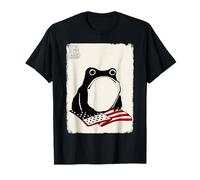 4 luglio Grumpy Frog Divertente Kawaii Giapponese Maglietta