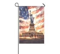 4 luglio Independence Day White Liberty inverno bandiere all'aperto banner cortile di Natale per la decorazione esterna 12x18 pollici double sided