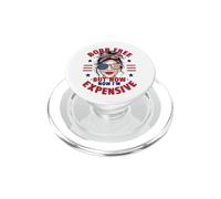 4 luglio Messy Bun Donna Nata Libera Ma Ora Sono Costoso PopSockets PopGrip per MagSafe