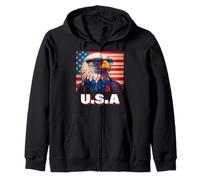 4 luglio Patriotic Bald Eagle USA Merica Men & Donne Felpa con Cappuccio