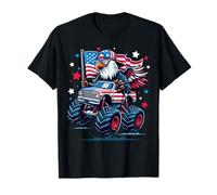 4 luglio Patriottica Bandiera Americana Aquila USA Rosso Bianco Blu Maglietta