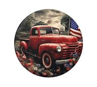 4 luglio patriottico vecchio camion rosso pulsante pin 1 Pc, 2.4 pollici rotondo pulsante distintivo metallo foto foto personalizzato pin pulsanti kit per forniture artigianali progetti di festa fai