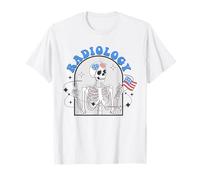 4 luglio Radiologia Scheletro americano Radiologia a raggi X Tech Maglietta