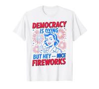4 luglio Retro Satira politica fuochi d'artificio per uomini donne Maglietta