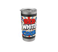 4 luglio Rosso Bianco e Freddo Bicchiere termico in acciaio inox doppia parete