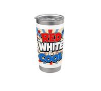 4 luglio Rosso Bianco e Freddo Bicchiere termico in acciaio inox doppia parete