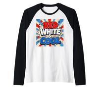 4 luglio Rosso Bianco e Freddo Maglia con Maniche Raglan
