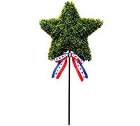 4 luglio Star Topiary | Pali resistenti alle intemperie a forma di stella | Pianta artificiale del 4 luglio | per Memorial Day Summer Holiday Indoor Outdoor Home Garden Yard Patio Prato Portico