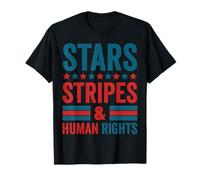 4 luglio stelle strisce e diritti umani patriottico Vintage Maglietta
