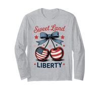 4 luglio Sweet Land Liberty Celebrate Freedom & Patriotic Maglia a Manica