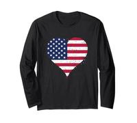 4 luglio? una Bella Bandiera USA per Orgoglioso Americano Maglia a Manica