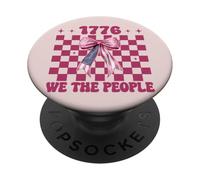 4 luglio USA Bandiera americana Patriottica 1776 Noi il popolo PopSockets PopGrip Adesivo