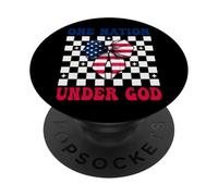 4 luglio USA Bandiera americana Patriottica Una Nazione sotto Dio PopSockets PopGrip Adesivo