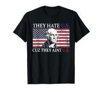4 luglio Washington America Odiano gli Stati Uniti perché non ci sono Maglietta
