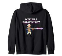 4 luglio WTF è Un chilometro George Washington Pixel Art Felpa con Cappuccio