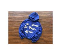 (4-M) Felpa con cappuccio in schiuma con logo Ye Must Be Born Again per donna e uomo, ottima qualitÃ ,