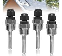 4 manicotti a immersione in acciaio inox 304, per sensori di temperatura, filettatura G1/2", tubi di protezione per termocoppie, tubo di protezione per sensore di temperatura (8 mm OD, 150 mm di