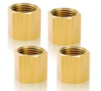 4 manicotti in ottone da 1/2 pollici, filettatura interna, G1/2", giunto esagonale dritto, DN15, adattatore aria compressa, manicotto filettatura interna per tubo, per acqua, aria, olio