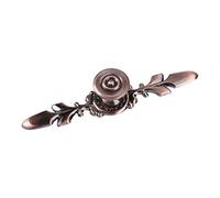 4 maniglie, in stile vintage, per porte, piastra per mobili, cassetti, armadi, comò, con vite Rot Bronze