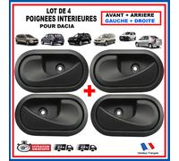 4 Maniglie Interne della Porta Nera per Dacia SANDERO LOGAN DUSTER LODGY