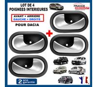 4 Maniglie Interne Finitura GRIGIO OPACO Per Dacia SANDERO LOGAN DUSTER