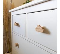 4 maniglie per mobili per cameretta dei bambini in legno di quercia non trattato a forma di nuvola pomelli adatti per comò per armadio per cassetti per cameretta dei bambini idea regalo (4 nuvola)