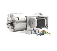 4 mascella 100mm CNC Rapporto di riduzione del 4 ° asse 6: 1 CNC Dividi testa/rotazione Un kit di assi NEMA23 for la macchina for incisioni in legno,Uso durevole