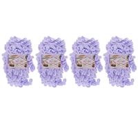 4 matasse/Bobina Alize Puffy Baby Big Loop - Filato per coperta a grande anello per bambini, 100% microfibra di poliestere morbida, 400 g, 35,9 m (146)