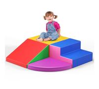 4 mattoncini da costruzione in schiuma morbida, atossici | Mattoncini morbidi per interni, grandi mattoncini Montessori, giocattolo pieghevole e tunnel per bambini da 1 a 3 anni