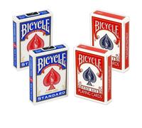 4 Mazzi Bicycle Rider 2 Blu 2 Rosso Doppio Indietro Nessun Viso Trucchi di Magia