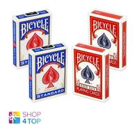4 Mazzi Bicycle Rider 2 Blu 2 Rosso Doppio Indietro Nessun Viso Trucchi di Magia