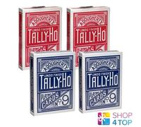 4 Mazzi bicycle tally ho Circle 2 Rosso 2 Blu Carte da Gioco Nuova