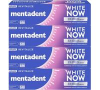 4 Mentadent White Now Revitalize 75Ml Dentifricio Sbiancante Denti Smalto