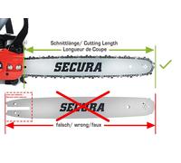 4 Metallo Rigido Catene per Sega Adatto A Güde Ks 500-62 50cm 0.325 76TG 1,5mm