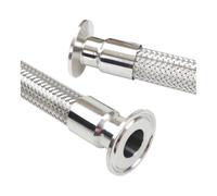 4 Meters 1.5" Tri Clamp 25mm Pipe OD Braided Soft Tube For Homebrew SUS304