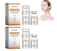 4 microinfusione sistema di microinfusione per viso arancione, micro sistema per viso, migliora le linee del viso e le rughe, per tutti i tipi di pelle (2 rulli e 4 bottiglie di siero)