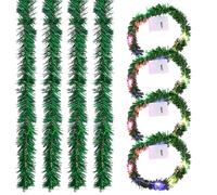 4 mini catena luminosa a LED per casa delle bambole, mini catena luminosa a forma di gnomo, catena luminosa in miniatura, accessorio per la casa delle bambole, Natale, colorato Natale