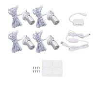 4 mini faretti LED dimmerabili USB, luci d'accento regolabili 5 V, luce artificiale per veranda, vetrine, armadi, ingressi, illuminazione decorativa interni