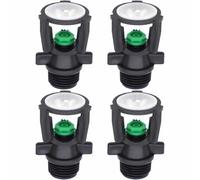 4 mini irrigatori a goccia da 1,27 cm, mini wobbler verticali rotanti a 360 gradi, per giardino, prato, frutteto (bianco)