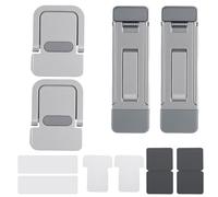 4 mini rialzi portatili per tastiera da scrivania, piedini regolabili per laptop, con uno o tre angoli di inclinazione regolabili, pieghevoli, invisibili, autoadesivi, supporto per tastiera del