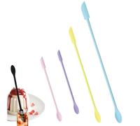 4 mini spatole in silicone, multifunzionali, riutilizzabili, in gomma, per trucco, cucina, cucina, cucina, trucco, cosmetici, lozioni, resina fatta a mano (rosa, verde, rosa, giallo)