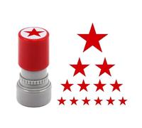 4 mini timbri autoinchiostranti a forma di stella, per insegnanti, per il rientro a scuola, per feste in ttività didattiche, forniture artigianali, forniture motivazionali colorate
