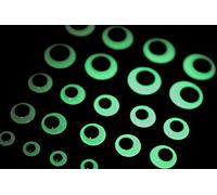 4 mm/6 mm/8 mm 3D Luminoso da Pesca Occhi Jigs Crafts Dolls Glow in The Dark Ganci Esche Night Fly Tying Materials, 4mm