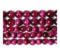 4 mm, 88 perline rotonde sfuse in cristallo occhio di tigre rosa naturale per la creazione di gioielli fai da te braccialetti accessori filo 38,1 cm