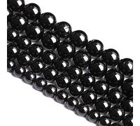 4 mm, 88 pezzi, tormalina nera naturale, gemma, grado A, perle per la creazione di gioielli, braccialetto fai da te, cristallo, 1 filo