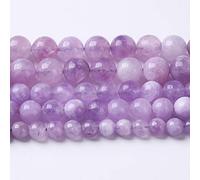 4 mm, 90 perle naturali di ametista di lavanda, rotonde, gemme sfuse, cristallo energia, potere curativo, perle di pietra per il fai da te, 38,1 cm
