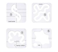 4 modelli per quilting Freemotion stencil per righello per quilting in acrilico trasparente per macchina da cucire set per righello patchwork Freemotion